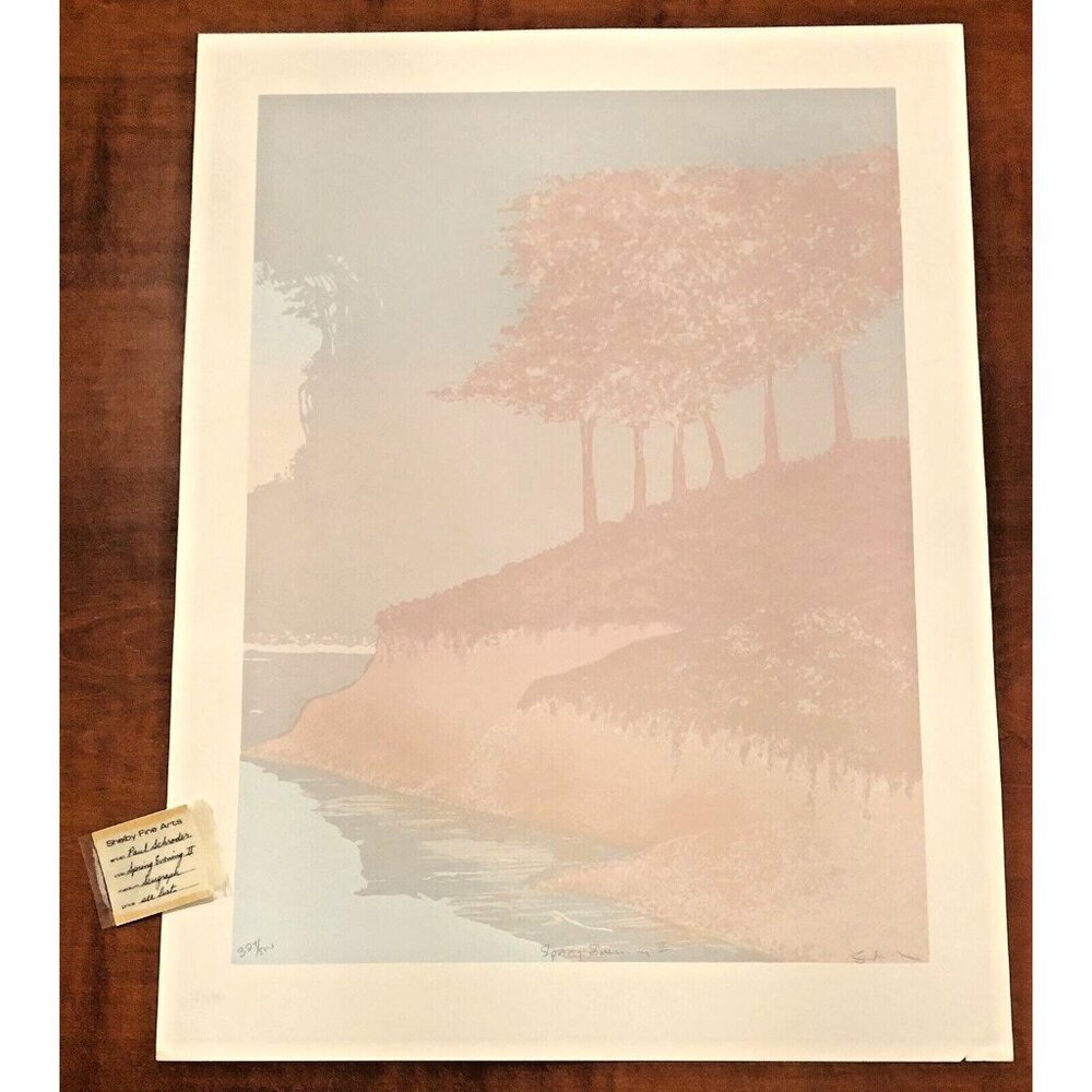 17.5"x23" Ltd Ed Signed Numbered Seriograph SPRING EVENING II by PAUL SCHRODER